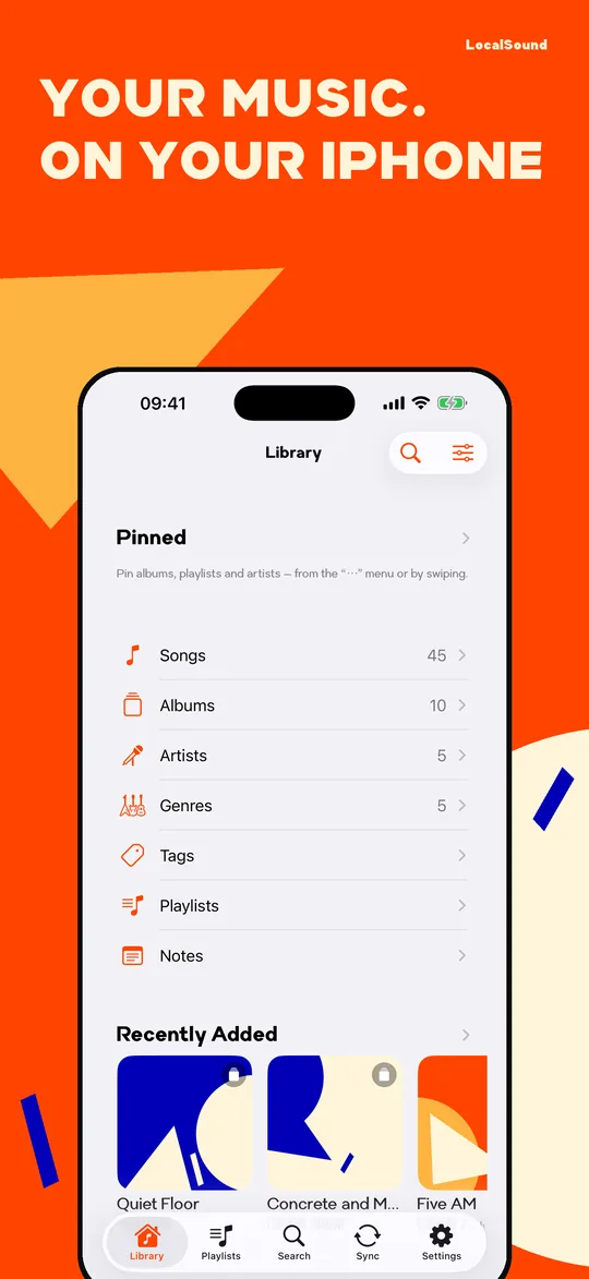 Your music. On your iPhone — the library